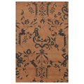 Glitzy Rugs 8 x 10 ft. Hand Knotted Wool Floral Rectangle Area RugBeige UBSN00913K0001A15